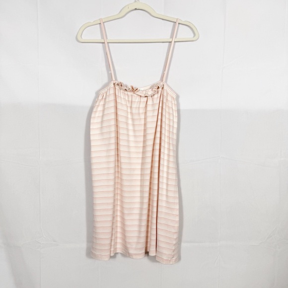 Lake Pajamas Pima Ruffle Nightgown Bellini Ombre Stripe Cotton - Picture 2 of 10